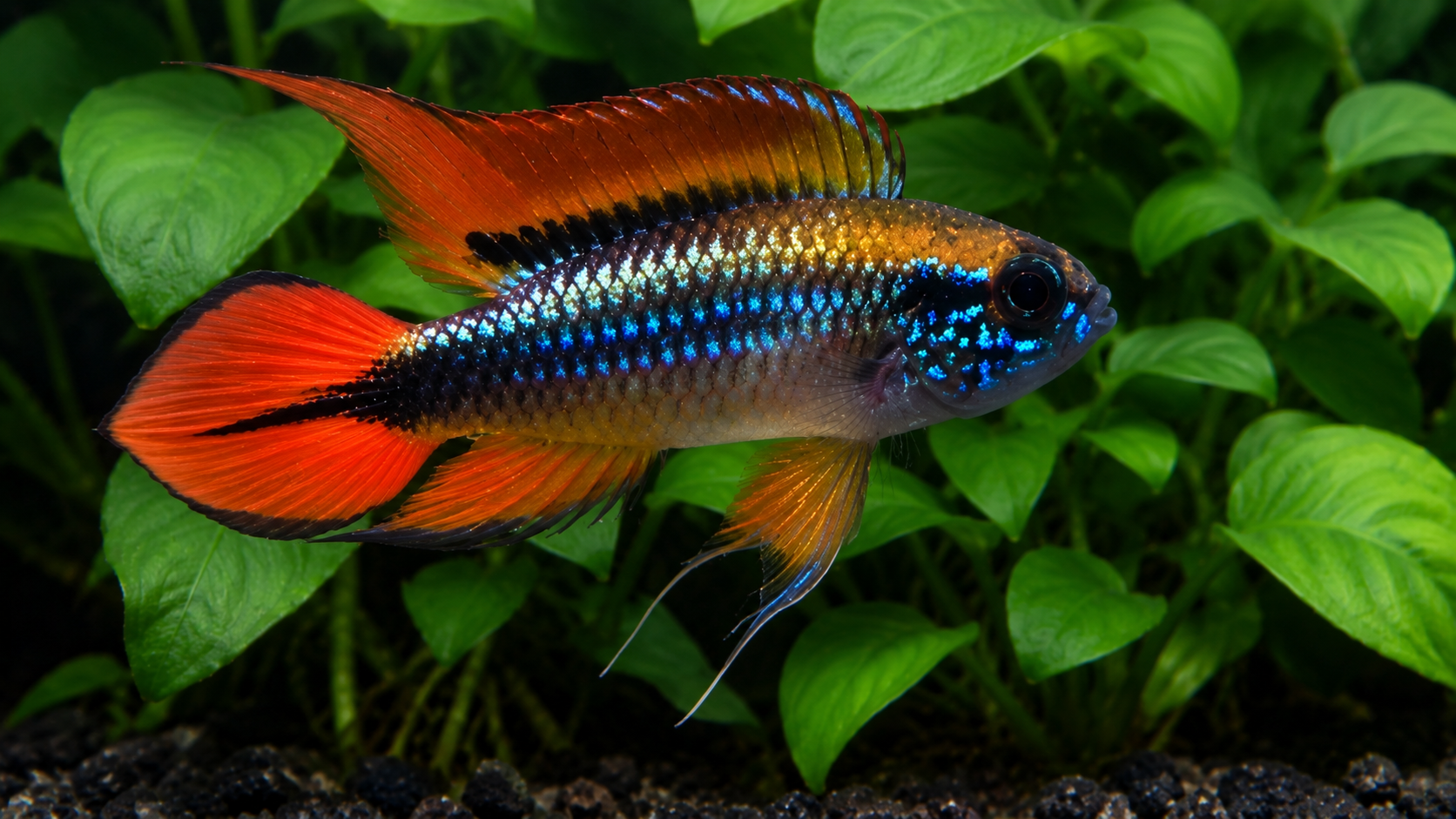 Double Red Apistogramma Agassizi